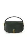 Saint Laurent Voltaire Bag In Box Leather In Green
