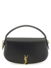Saint Laurent Voltaire In Box Curved-handle Leather Shoulder Bag In Black