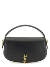 Saint Laurent Voltaire In Box Curved-handle Leather Shoulder Bag In Black