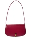 Saint Laurent Voltaire Box Leather Shoulder Bag In Red