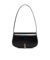 Saint Laurent Voltaire In Box Curved-handle Leather Shoulder Bag In Black