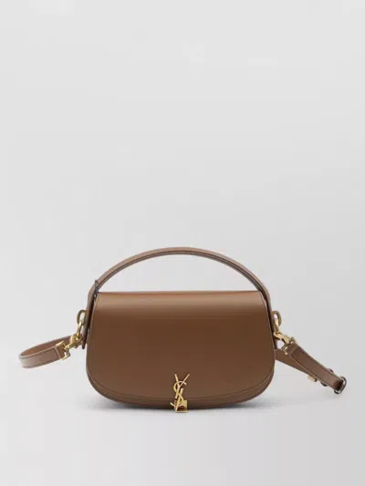 Saint Laurent Voltaire Half Moon Leather Shoulder Bag