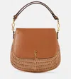 Saint Laurent Voltaire Leather And Wicker Tote Bag