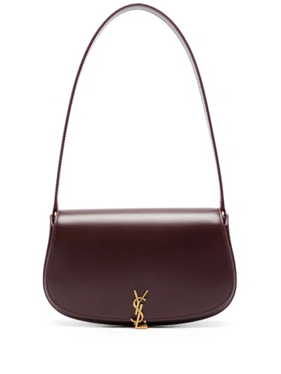 Saint Laurent Voltaire Leather Mini Bag In Red