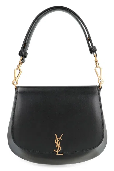 Saint Laurent Voltaire Leather Mini Handbag In Black