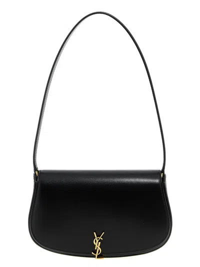 Saint Laurent Voltaire Leather Shoulder Bag In Black