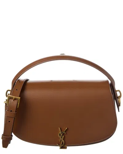 Saint Laurent Voltaire Leather Shoulder Bag In Brown