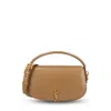 Saint Laurent Voltaire Logo Plaque Shoulder Bag In Brown