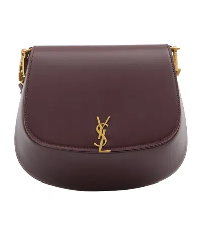 Saint Laurent Voltaire Mini Bag In Burgundy