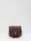 Saint Laurent Voltaire Mini Leather Shoulder Bag In Burgundy