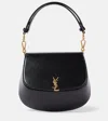 Saint Laurent Voltaire Mini Leather Shoulder Bag In Black