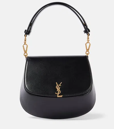 Saint Laurent Voltaire Mini Leather Shoulder Bag In Black