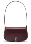 Saint Laurent Voltaire Mini Leather Shoulder Bag In Burgundy