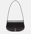 Saint Laurent Voltaire Mini Leather Shoulder Bag In Gray