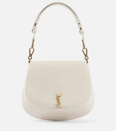 Saint Laurent Voltaire Mini Leather Shoulder Bag In White