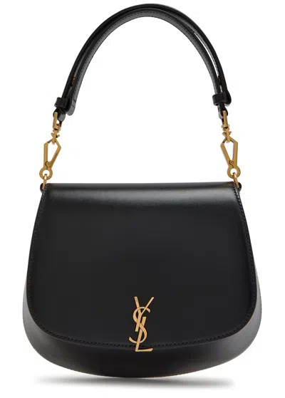 Saint Laurent Voltaire Mini Leather Top Handle Bag In Black