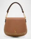Saint Laurent Voltaire Mini Ysl Top-handle Bag In Bamboo And Calfskin