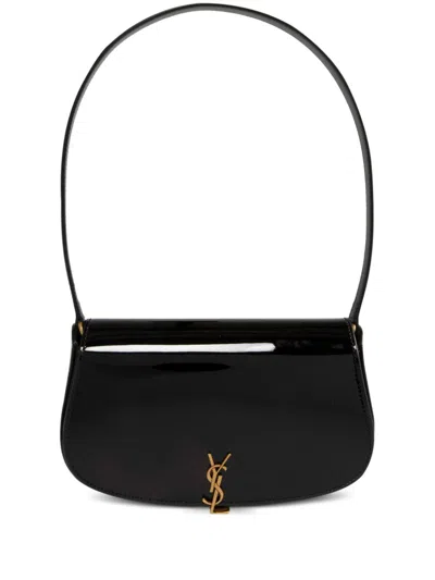 Saint Laurent Voltaire Patent Leather Mini Bag In Black