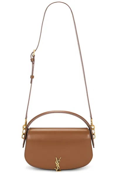 Saint Laurent Voltaire Shoulder Bag In Brown