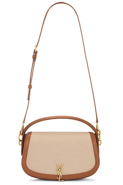Saint Laurent Voltaire Shoulder Bag In Desert Dust & Brick
