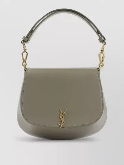 Saint Laurent Voltaire Shoulder Bag Gold Tone Hardware In Green