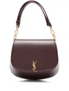 Saint Laurent Ysl Top-handle Bag In Smooth Leather In Red