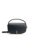 Saint Laurent Voltaire In Box Curved-handle Leather Shoulder Bag In Black