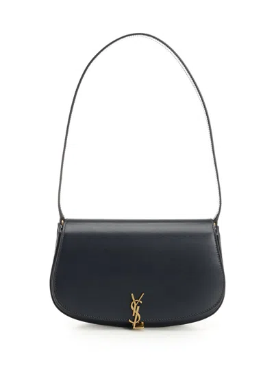 Saint Laurent Voltaire Shoulder Bags Blue In Black