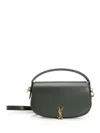 Saint Laurent Voltaire In Box Curved-handle Leather Shoulder Bag In Purple
