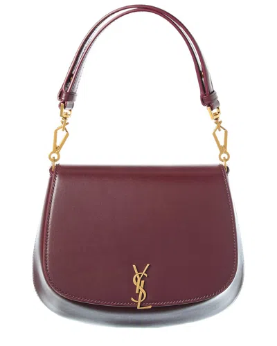 Saint Laurent Voltaire Small Leather Shoulder Bag In Red