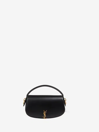 Saint Laurent Voltaire Tassels Bag In Black