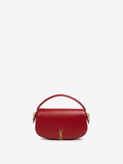 Saint Laurent Voltaire Tassels Bag In Red