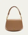 Saint Laurent Voltaire Top-handle Bag In Smooth Leather In Dark Toffee