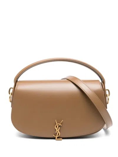 Saint Laurent Voltaire Tote Bag In Brown