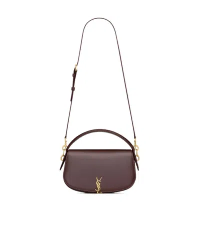 Saint Laurent Voltaire Tote Bag In Brown