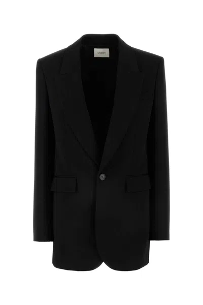 SAINT LAURENT BLACK WOOL BLAZER