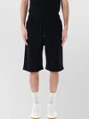 Saint Laurent Waist Drawstring Cotton Fleece Shorts