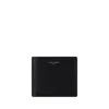 Saint Laurent Leather Bifold Billfold Wallet With Crocodile Embossing
