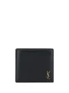 Saint Laurent Clean Lines Bi-fold Horizontal Wallet In Black