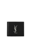 Saint Laurent Black Leather Wallets In Black