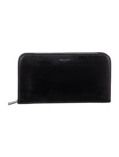 Pre-owned Saint Laurent Wallet In Black