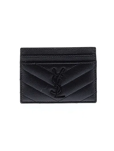 Pre-owned Saint Laurent Wallet In Black