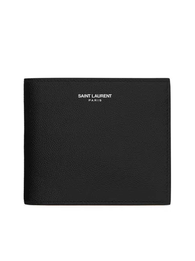 SAINT LAURENT WALLET IN LEATHER WITH COIN PURSE