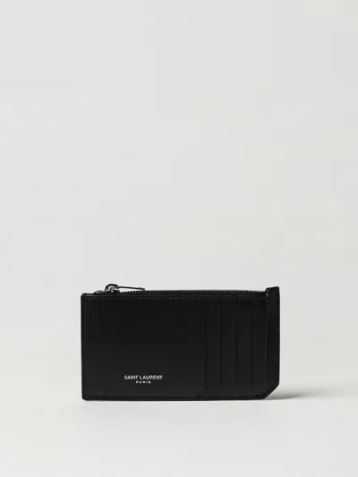 Saint Laurent Wallet Men  In Black