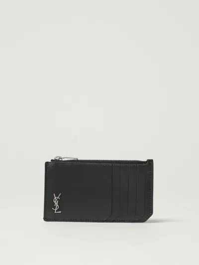 Saint Laurent Wallet Men  In Black