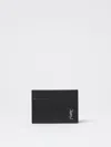 Saint Laurent Tiny Cassandre Card Case In Matte Leather In Black
