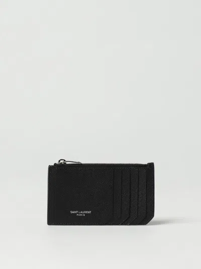 Saint Laurent Wallet Men  In Black