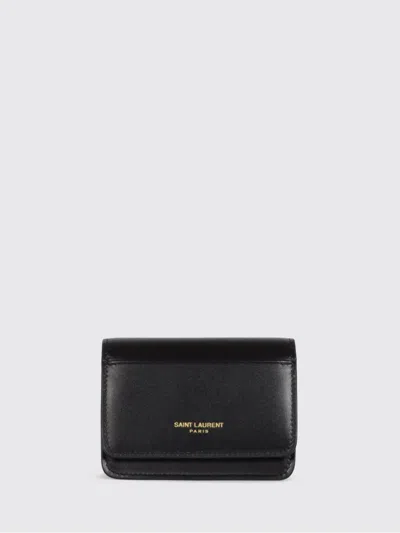 Saint Laurent Wallet Men  In Black