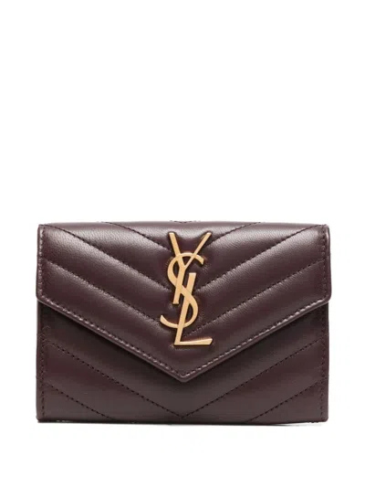 Saint Laurent Wallet In Red