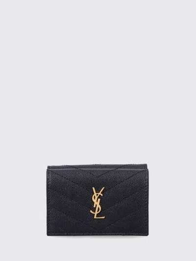 Saint Laurent Wallet Woman In Black